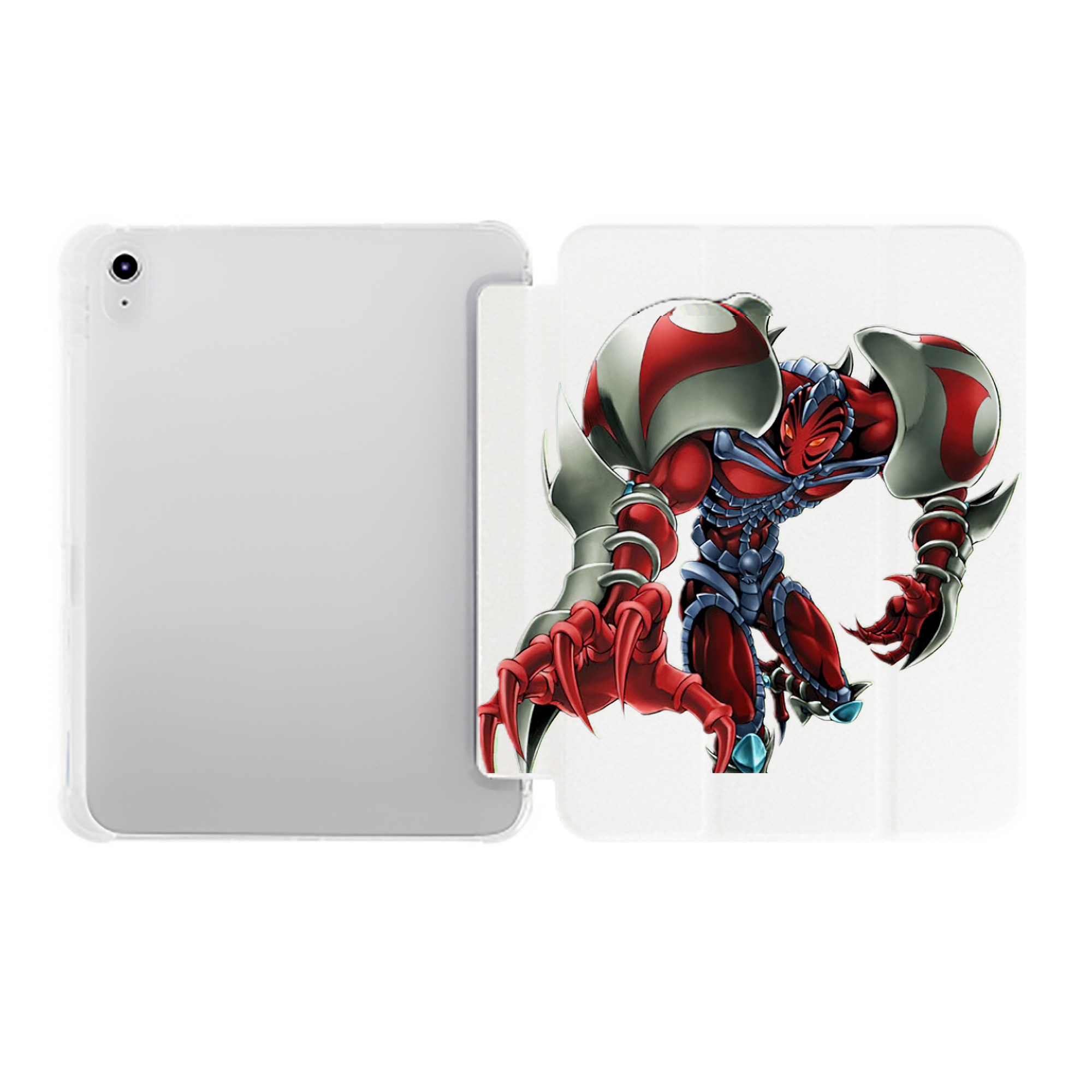 （画像用） 遊☆戯☆王 Yu-Gi-Oh! IPad ケース ペン収納付き 三つ折りスタンド PUレザー×シリコン 対応機種9.5/10.5/10.9インチ